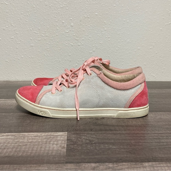UGG Women’s Sneaker Suede Pink and Gray Casual Fashion sz 10 - Picture 7 of 13
